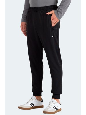 Slazenger Flaunt Erkek Fermuar Cepli Siyah Eşofman Altı