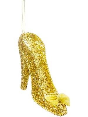 Empressco Yılbaşı Temalı Simli Topuklu Ayakkabı 14 Cm, Şık ve Parlak Tasarım