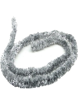 Empressco Yılbaşı Teması Için 8 Adet Gümüş Ince Sim Püskül Süs, 2 Metre