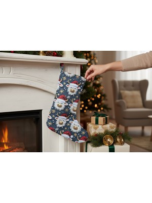 Empressco Renkli Yılbaşı Çorabı, Çam Ağacı ve Şömine Temalı Sıcak Hediye Alternatifi