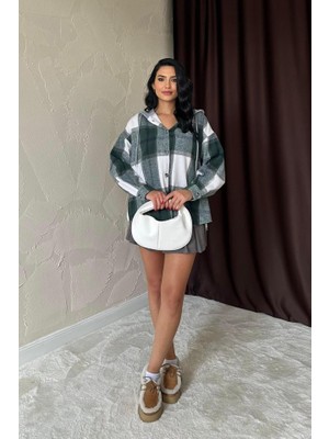 Etiler Collection Zümrüt Kapüşonlu Oduncu Gömlek