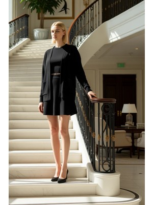 Kadın Alt Üst Üçlü Triko Takım Gündelik Şıklık ve Sunan Kombin Alternatifi Fonksiyonel Dayanıklı Şık