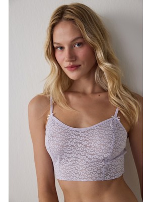 Penti Lila Lace Crop Cami Atlet