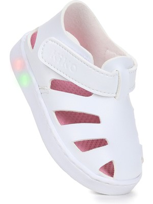 Kiko Kids Limba Işıklı Cırtlı Kız Bebek Sandalet