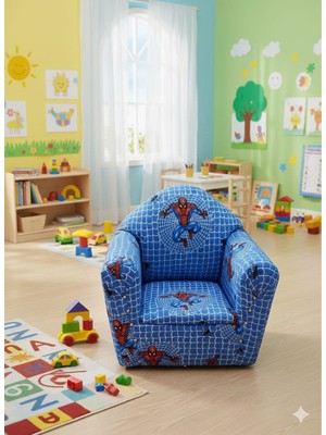 Forte Luva Örümcek Adam Desenli Lacivert Çocuk Koltuğu