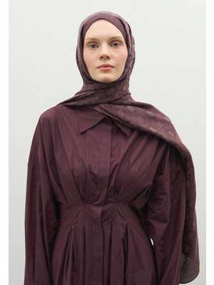 Fresh Scarfs  Oslo Pamuk Floş Jakarlı Şal Mürdüm