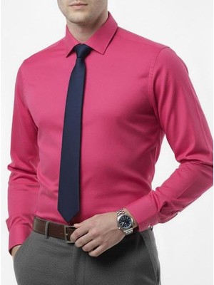 Drytech Slim Fit Su Itici Leke Tutmaz Erkek Gömlek Kırmızı T14346