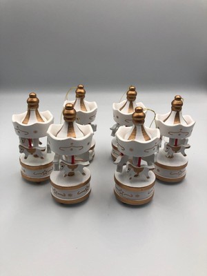 Empressco 6'lı Mini Beyaz Atlı Karınca Seti Nostaljik El Yapımı Süs Hediyesi