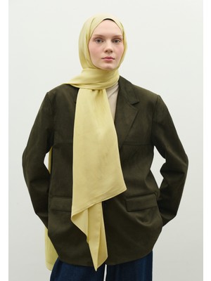 Fresh Scarfs  Nara Pamuk Floş Jakarlı Şal Soft Sarı