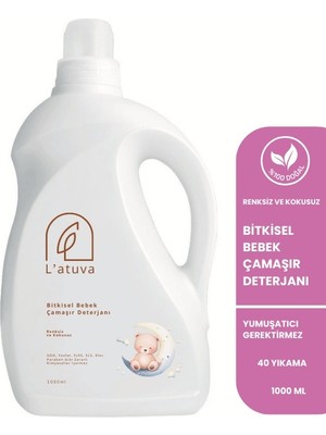 L'atuva %100 Doğal Bebek Çamaşır Deterjanı Kendinden Yumuşatıcılı 1000 ml Organik Hipoalerjenik