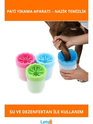 Letsii Yüksek Kaliteli Su Geçirmez Soft Gentle Köpek Pati Yıkama Aparatı