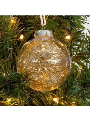 Empressco Parlak Şeffaf Top Yılbaşı Ağacı Süsü, Işıltılı ve Büyük Boy, Dekoratif Aksesuar