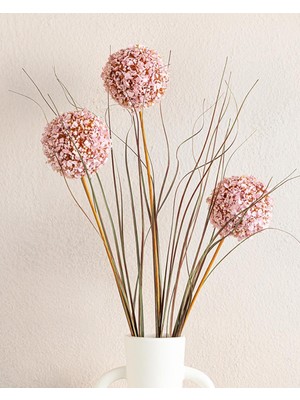 English Home Grass Bush Tek Dal Yapay Çiçek Pembe  (2.12.2025)