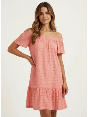 Omuz Detaylı Mini Elbise