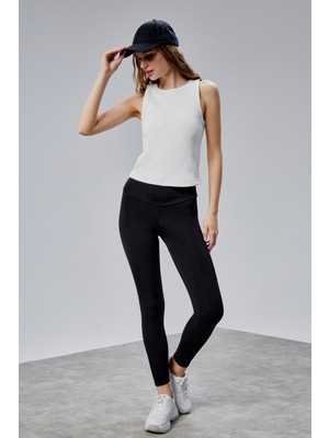 The Fancy Kadın Yüksek Bel Kalın Kemer Slim Fit Tayt