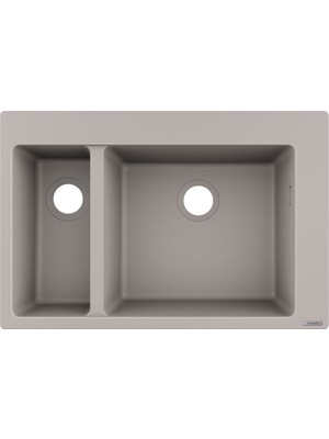 Hansgrohe S51 S510-F635 Ankastre Eviye 180/450 Beton Gri  43315380