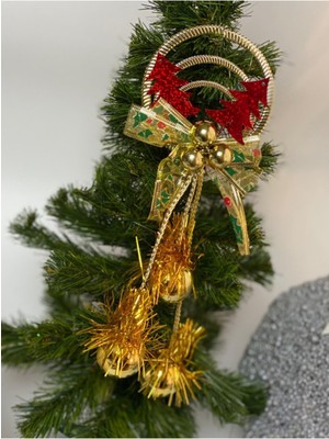 Empressco Altın Yılbaşı Kapı Süsü Büyük Duvar Sarkıt Çam Ağacı Dekorasyonu