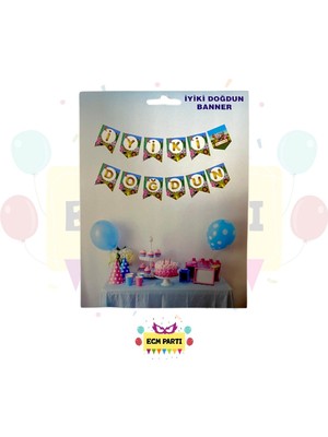 Zayna's Safari Temalı Iyi Ki Doğdun Yazısı Iyi Ki Doğdun Yazılı Banner - Doğum Günü Parti Seti Malzemeleri