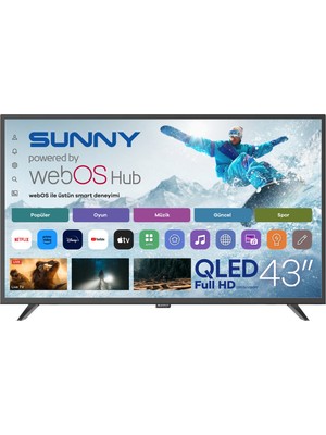 Sunny SN43QAL540 43'' 109 Ekran Uydu Alıcılı Full HD webOS QLED TV