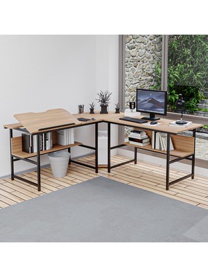 Yasmak 300-E Açık Ceviz (Ebru) L Bilgisayar ve Çizim Masası