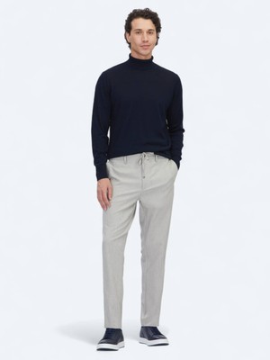 Koyu Bej Düz Dokuma Jogging Fit Casual Pantolon