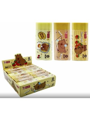 Mikro Kokulu Lucky Bear Silgi Tekli Klasik 3+ Yaş İçin Katı Formda Renkli Silgi