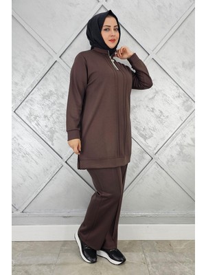 Pys Giyim Kadınfermuar Detaylı Tesettür Takım