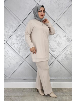 Pys Giyim Kadınfermuar Detaylı Tesettür Takım