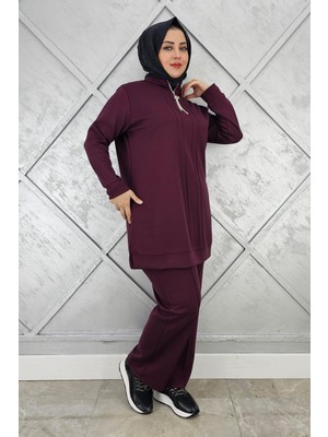 Pys Giyim Kadınfermuar Detaylı Tesettür Takım