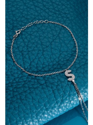 Innuendo 925 Ayar Gümüş Üzeri Altın Kaplama Ş Harfli Şahmeran