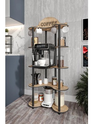 Ravilo Cortado Kahve Köşesi Raf Meşe