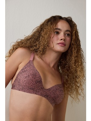 Penti Gül Kurusu Tattoo Effect Dikişsiz Balensiz Çıkarılabilir Kaplı Üçgen Sütyen