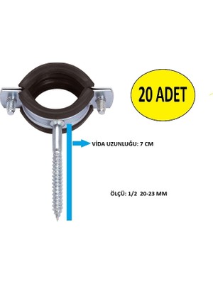 Unco Trifonlu Kelepçe 3/4  25-28 mm (20 Adet)