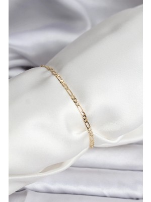 14K Renk Kaplama Zincir cm Kadın Bileklik