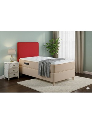 Rs Janti Store  Baza Başlık Kılıfı 130X70CM Kırmızı Renk Lastikli Esnek Kaliteli Kumaş