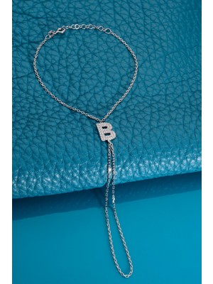 Innuendo 925 Ayar Gümüş Üzeri Altın Kaplama B Harfli Şahmeran