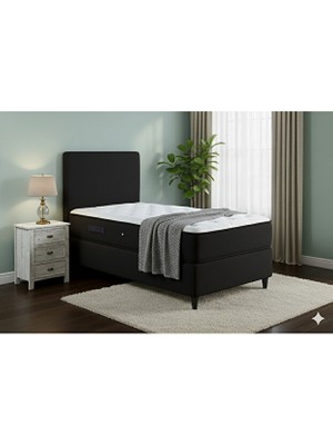 Rs Janti Store  Baza Başlık Kılıfı 120X70CM Siyah Renk Lastikli Esnek Kaliteli Kumaş