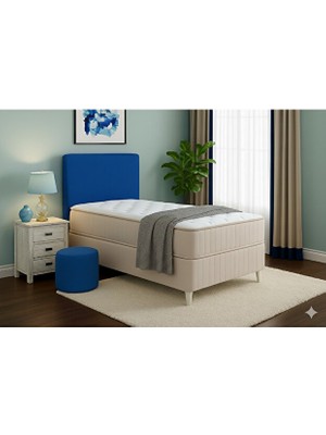 Rs Janti Store  Baza Başlık Kılıfı 130X70CM Mavi Renk Lastikli Esnek Kaliteli Kumaş