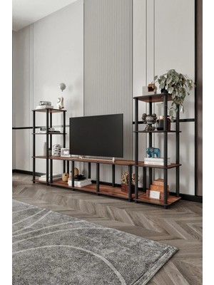 Ravilo Masivo Tv Sehpa Kitaplık Ceviz