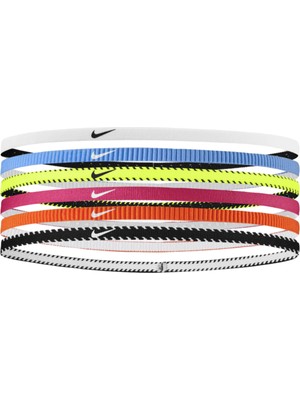 Nike Flex Classic Slim Headbands 6pk Çok Renkli Rahat Materyal Standart Beden Cinsiyet İçin Uygun