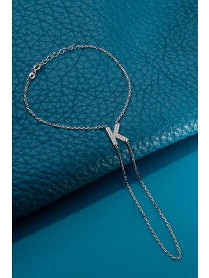 Innuendo 925 Ayar Gümüş Üzeri Altın Kaplama K Harfli Şahmeran