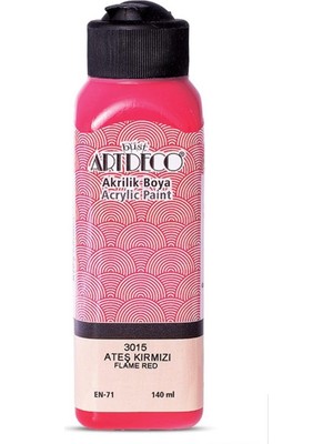 Lisans Artdeco Akrilik Boya 140ML Ateş Kırmızı