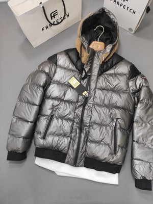 Roletti Erkek Kapşonlu Şişme Mont