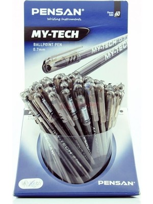 Pensan Tükenmez Kalem Pensan My-Tech Siyah 60’lı Stand