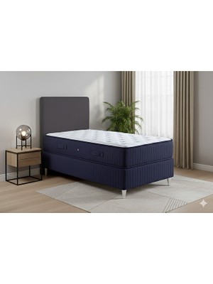Rs Janti Store  Baza Başlık Kılıfı 120X70CM Gri Renk Lastikli Esnek Kaliteli Kumaş