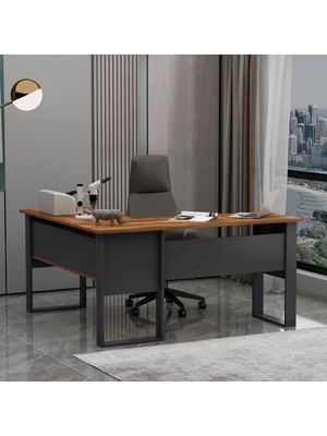 Betroya Landi Modern Ofis Masası Ahşap Dikdörtgen 140 cm x 90 cm Ergonomik Tasarım