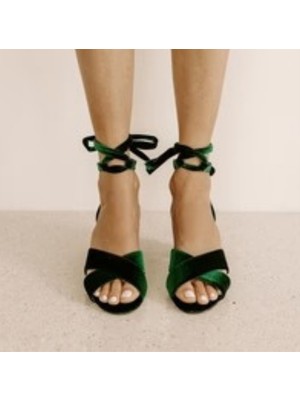 Zümrüt Düğün Ayakkabıları Düşük Topuk