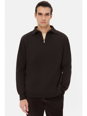 Twn Slim Fit Kahverengi Kazak 5EC065711207M