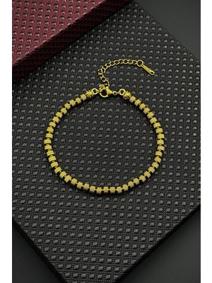 Frnch 316L Çelik Italyan Model Altın Renk Erkek Bileklik FRJ12662-3662-G