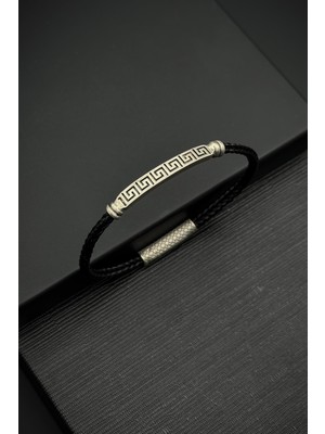 Frnch 925 Ayar Gümüş Zirkon Taşlı Italyan Model Gümüş Renk Erkek Bileklik FRJ12558-3558-A